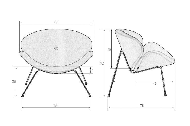 Набор 2 шт Кресло дизайнерское DOBRIN EMILY, черный винил YP16, черное основания-7