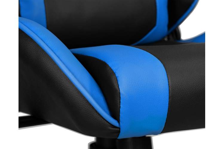 Кресло игровое DOBRIN BRIAN, черно-синяя экокожа-6