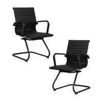 Набор 2 шт Офисное кресло для посетителей DOBRIN CODY BLACK, чёрный