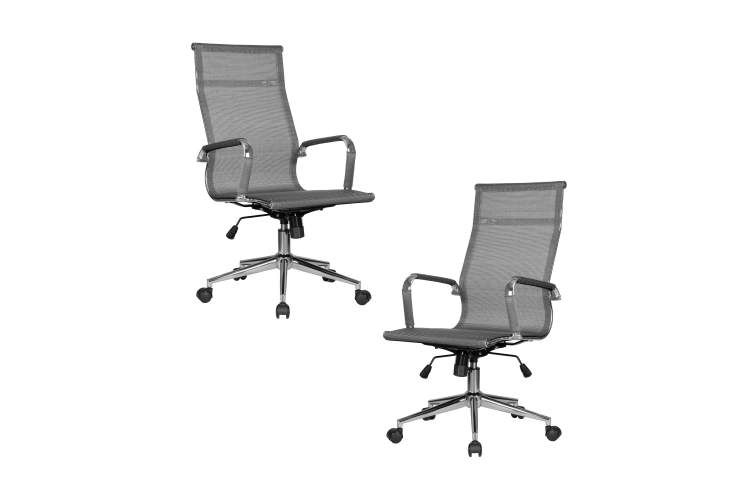 Набор 2 шт Офисное кресло для персонала DOBRIN CARTER, серый