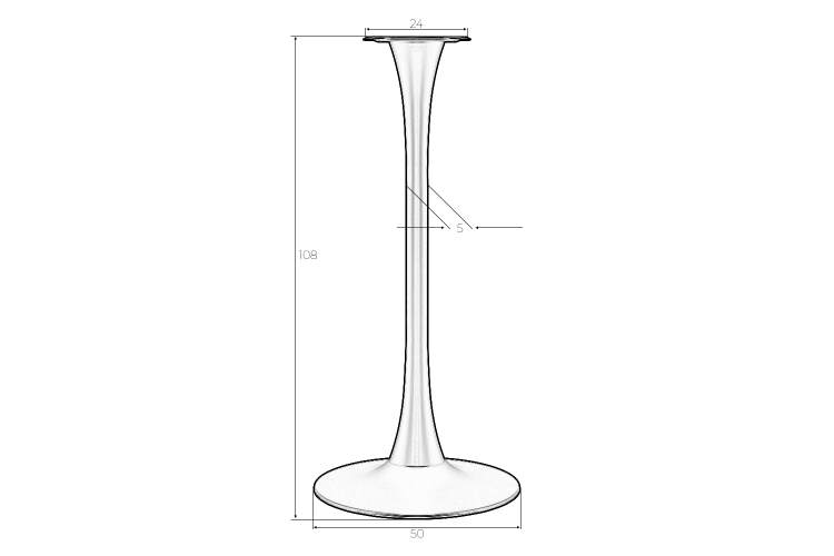 Подстолье барное DOBRIN JIM WHITE HIGH-5