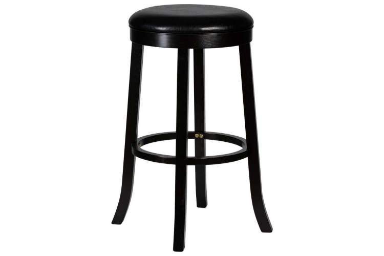 Круглый барный табурет DOBRIN BOB BAR, капучино, черный