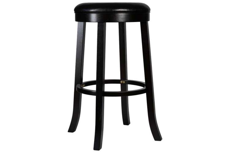 Круглый барный табурет DOBRIN BOB BAR, капучино, черный-3