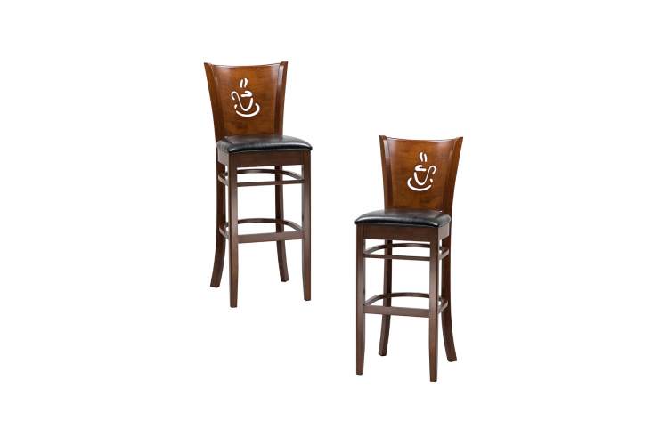 Набор 2 шт Стул барный DOBRIN JERRY BAR, шоколад, чёрный