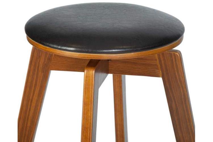 Табурет барный DOBRIN TOM'77, цвет черный глянец PU ABD 002-3