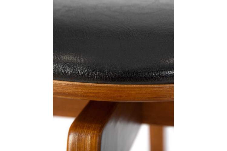 Табурет барный DOBRIN TOM'77, цвет черный глянец PU ABD 002-4