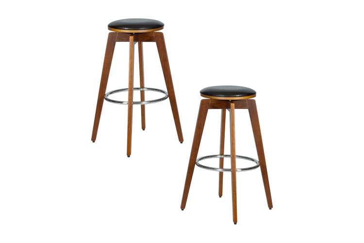 Набор 2 шт Табурет барный DOBRIN TOM'77, цвет черный глянец PU ABD 002