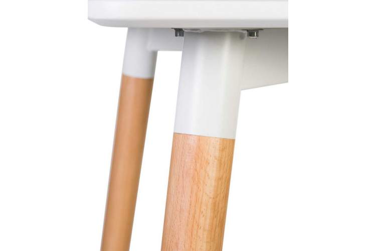 Стол обеденный DOBRIN SERRA, ножки светлый бук, столешница белая-2