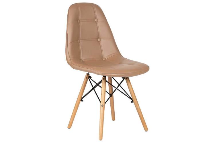 Стул обеденный DOBRIN BENNET, ножки светлый бук, коричневый