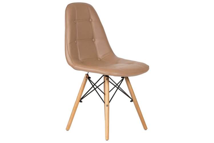 Стул обеденный DOBRIN BENNET, ножки светлый бук, коричневый-1