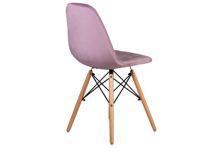 Стул обеденный DOBRIN BENNET, ножки светлый бук, пудрово-сиреневый велюр (HLR-27)-3