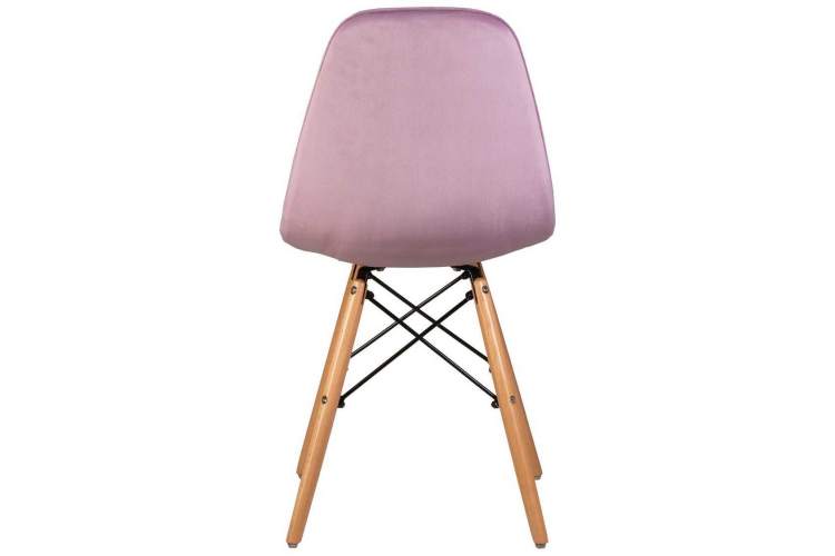 Стул обеденный DOBRIN BENNET, ножки светлый бук, пудрово-сиреневый велюр (HLR-27)-4