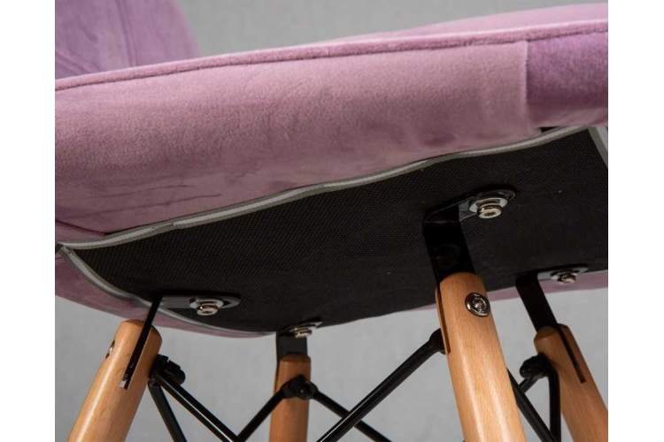 Стул обеденный DOBRIN BENNET, ножки светлый бук, пудрово-сиреневый велюр (HLR-27)-8