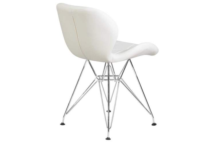 Стул обеденный DOBRIN BUTTERFLY CHROME, ножки хром, цвет белый-3