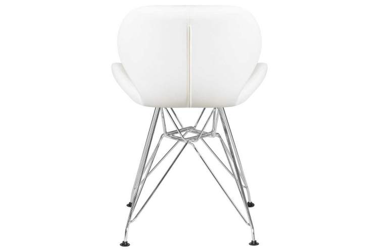 Стул обеденный DOBRIN BUTTERFLY CHROME, ножки хром, цвет белый-4