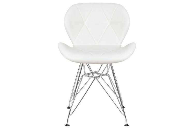 Стул обеденный DOBRIN BUTTERFLY CHROME, ножки хром, цвет белый-5