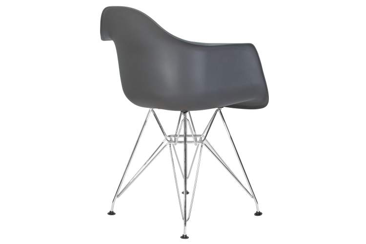 Стул обеденный DOBRIN DAW CHROME, ножки хром, цвет сиденья тёмно-серый (GR-04)-3