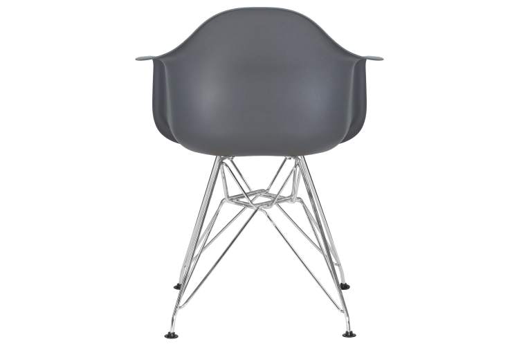 Стул обеденный DOBRIN DAW CHROME, ножки хром, цвет сиденья тёмно-серый (GR-04)-4