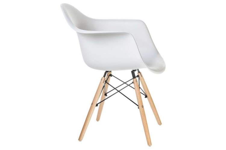 Стул обеденный DOBRIN DAW, ножки светлый бук, цвет сиденья белый-2