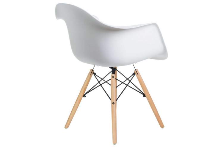 Стул обеденный DOBRIN DAW, ножки светлый бук, цвет сиденья белый-3