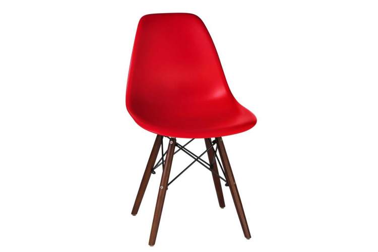 Стул обеденный LMZL-PP623, ножки тёмный бук, цвет сиденья красный