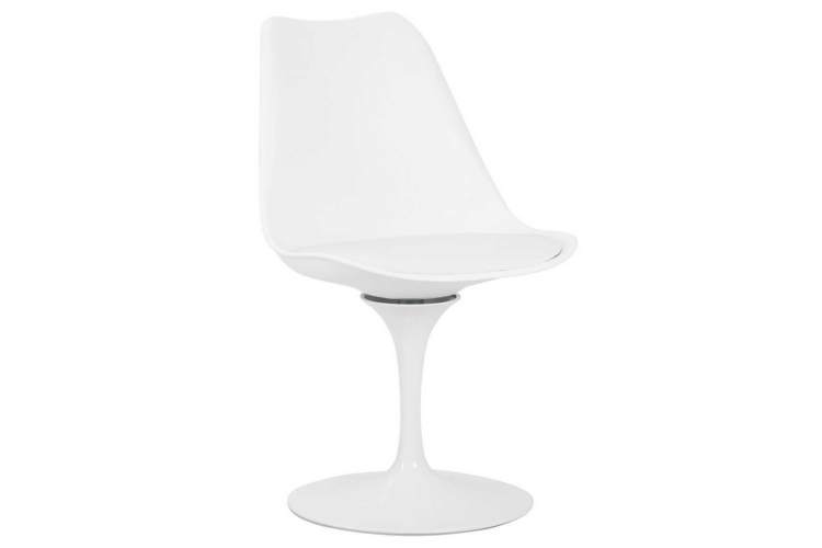 Стул обеденный DOBRIN TULIP, белое основание, цвет белый (W-02)