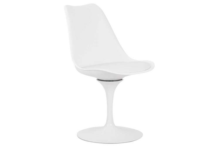 Стул обеденный DOBRIN TULIP, белое основание, цвет белый (W-02)-1