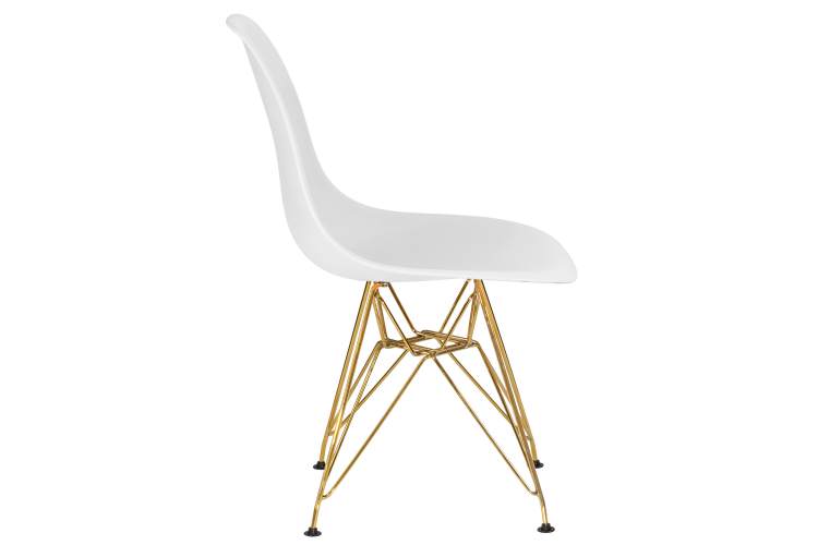 Набор 4 шт Стул обеденный DOBRIN DSR, ножки золотые, цвет белый (W-02)-3