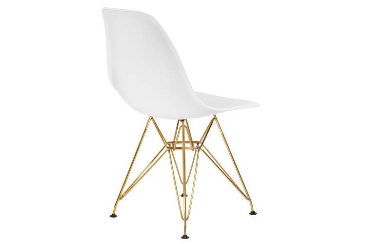 Набор 4 шт Стул обеденный DOBRIN DSR, ножки золотые, цвет белый (W-02)-4