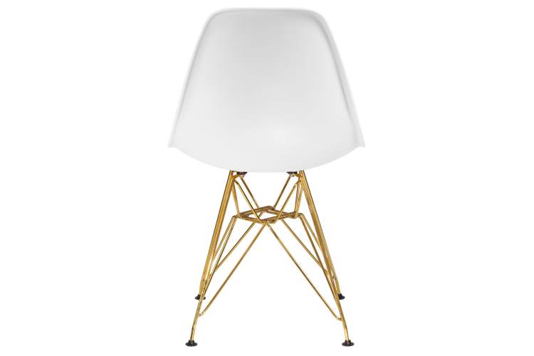 Набор 4 шт Стул обеденный DOBRIN DSR, ножки золотые, цвет белый (W-02)-5