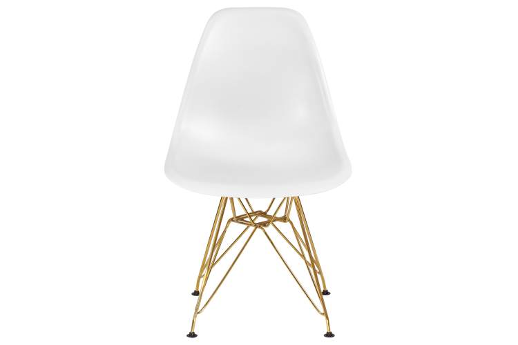 Набор 4 шт Стул обеденный DOBRIN DSR, ножки золотые, цвет белый (W-02)-6