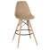 Набор 2 шт Стул барный DOBRIN DSW BAR, ножки светлый бук, цвет сиденья бежевый (GR-03)
