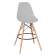 Набор 2 шт Стул барный DOBRIN DSW BAR, ножки светлый бук, цвет сиденья светло-серый (GR-01)