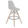 Набор 2 шт Стул барный DOBRIN DSW BAR, ножки светлый бук, цвет сиденья светло-серый (GR-01)