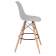 Набор 2 шт Стул барный DOBRIN DSW BAR, ножки светлый бук, цвет сиденья светло-серый (GR-01)