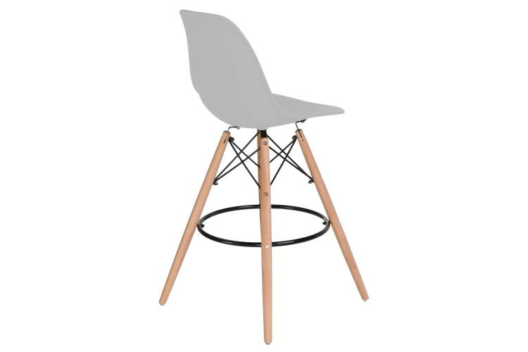 Набор 2 шт Стул барный DOBRIN DSW BAR, ножки светлый бук, цвет сиденья светло-серый (GR-01)-4