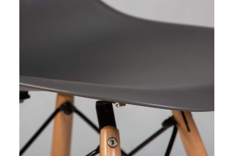 Набор 4 шт Стул обеденный DOBRIN DSW, ножки светлый бук, цвет тёмно-серый (GR-04)-8