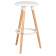 Набор 4 шт Табурет барный DOBRIN ROYCE, ножки светлый бук, цвет белый (W-02)