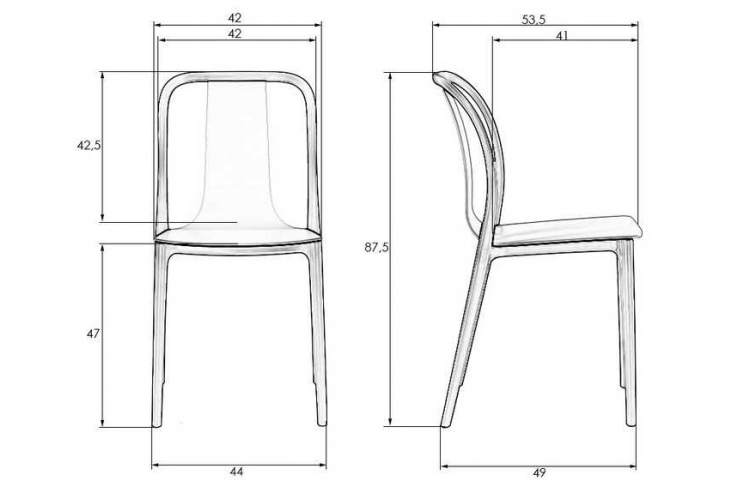 Стул обеденный DOBRIN ADAM, черный/белый-8