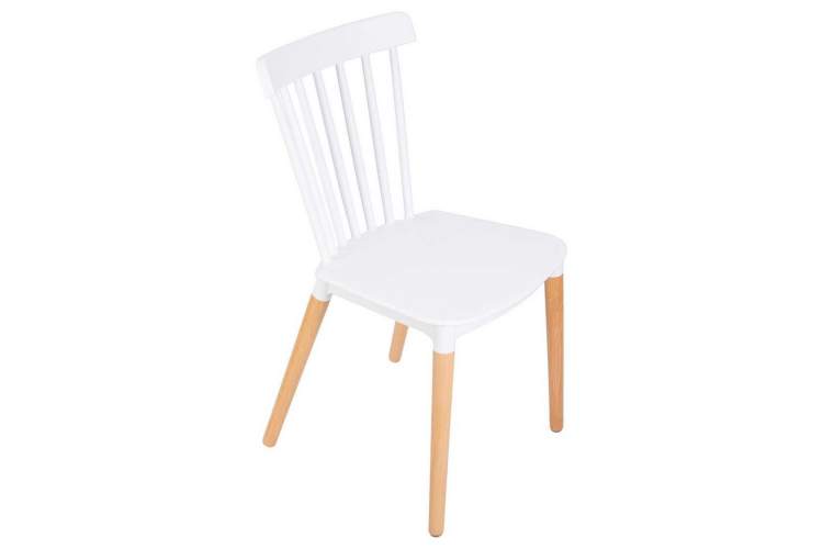 Стул обеденный DOBRIN THEO, ножки светлый бук, цвет белый (W-02)-7