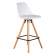 Набор 2 шт Стул полубарный DOBRIN RONNI, ножки светлый бук, белый (ZL-W-02)