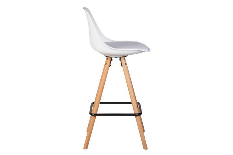 Набор 2 шт Стул полубарный DOBRIN RONNI, ножки светлый бук, белый (ZL-W-02)-3