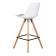 Набор 2 шт Стул полубарный DOBRIN RONNI, ножки светлый бук, белый (ZL-W-02)