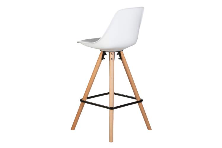 Набор 2 шт Стул полубарный DOBRIN RONNI, ножки светлый бук, белый (ZL-W-02)-4