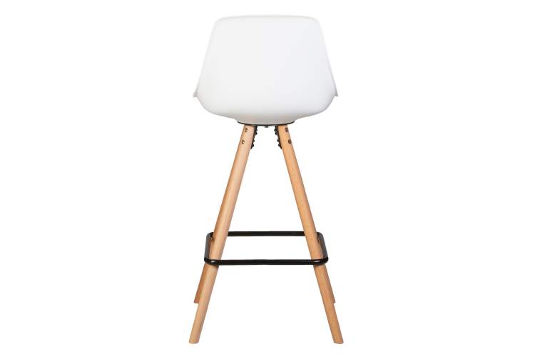 Набор 2 шт Стул полубарный DOBRIN RONNI, ножки светлый бук, белый (ZL-W-02)-5