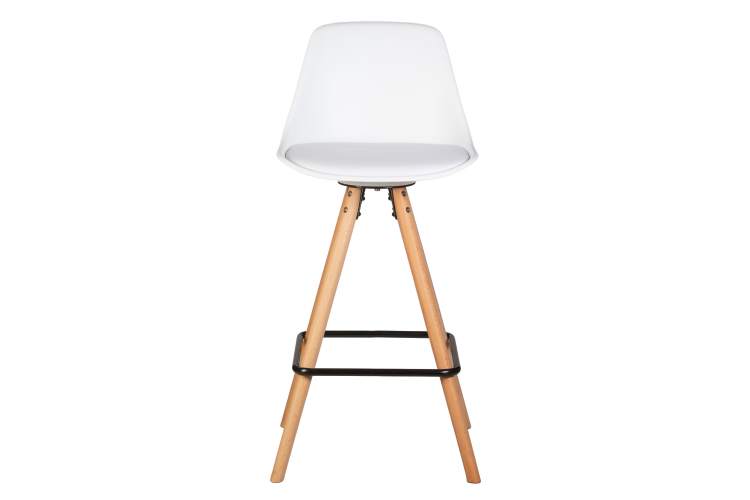 Набор 2 шт Стул полубарный DOBRIN RONNI, ножки светлый бук, белый (ZL-W-02)-6