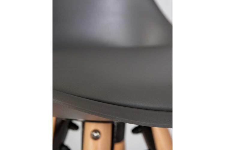 Стул полубарный DOBRIN RONNI, ножки светлый бук, тёмно-серый (GR-04)-8