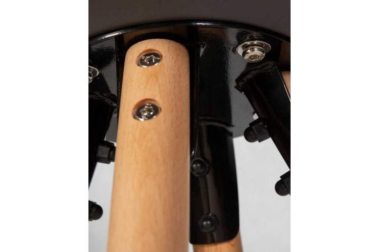 Стул полубарный DOBRIN RONNI, ножки светлый бук, тёмно-серый (GR-04)-10