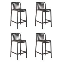 Набор 4 шт Стул полубарный DOBRIN CHLOE, темно-серый