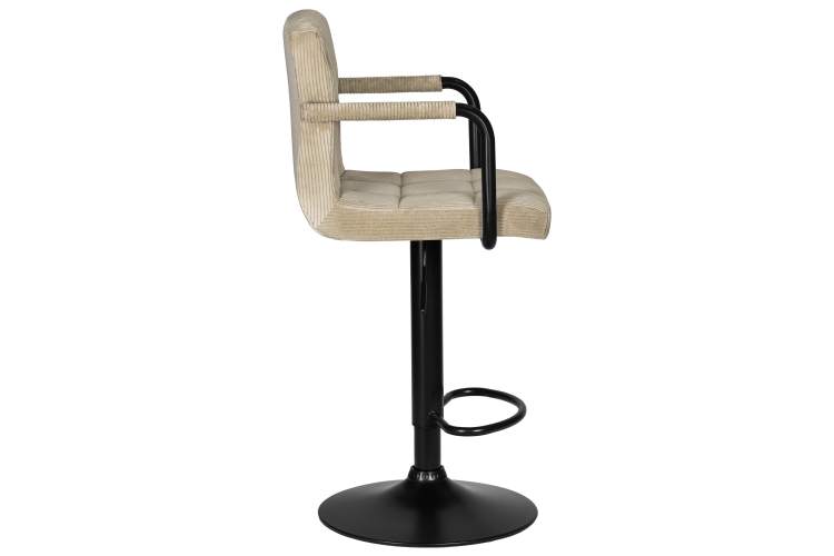 Стул барный DOBRIN KRUGER ARM BLACK, бежевый вельвет (LAR-E2041-04)-2